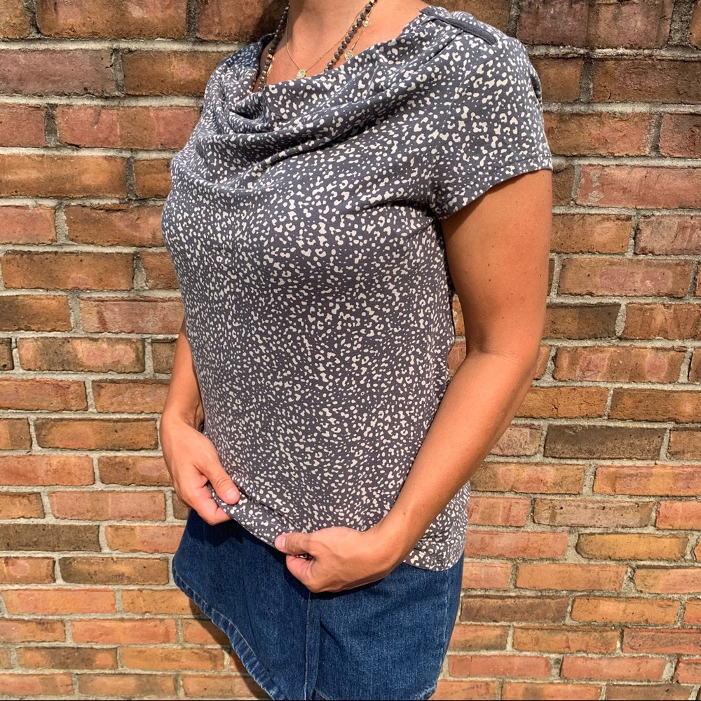 🏷️ Merona Print Soft Top Shirt Blouse L Large